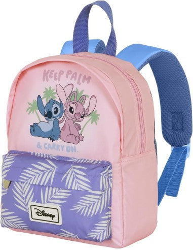 Zaino con tasca per l'asilo o il tempo libero, 27cm - Disney Stitch e Angel