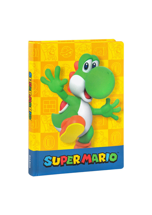 Diario 12 Mesi 2025/26 - Super Mario - Giornaliero non datato Rosso/Blu