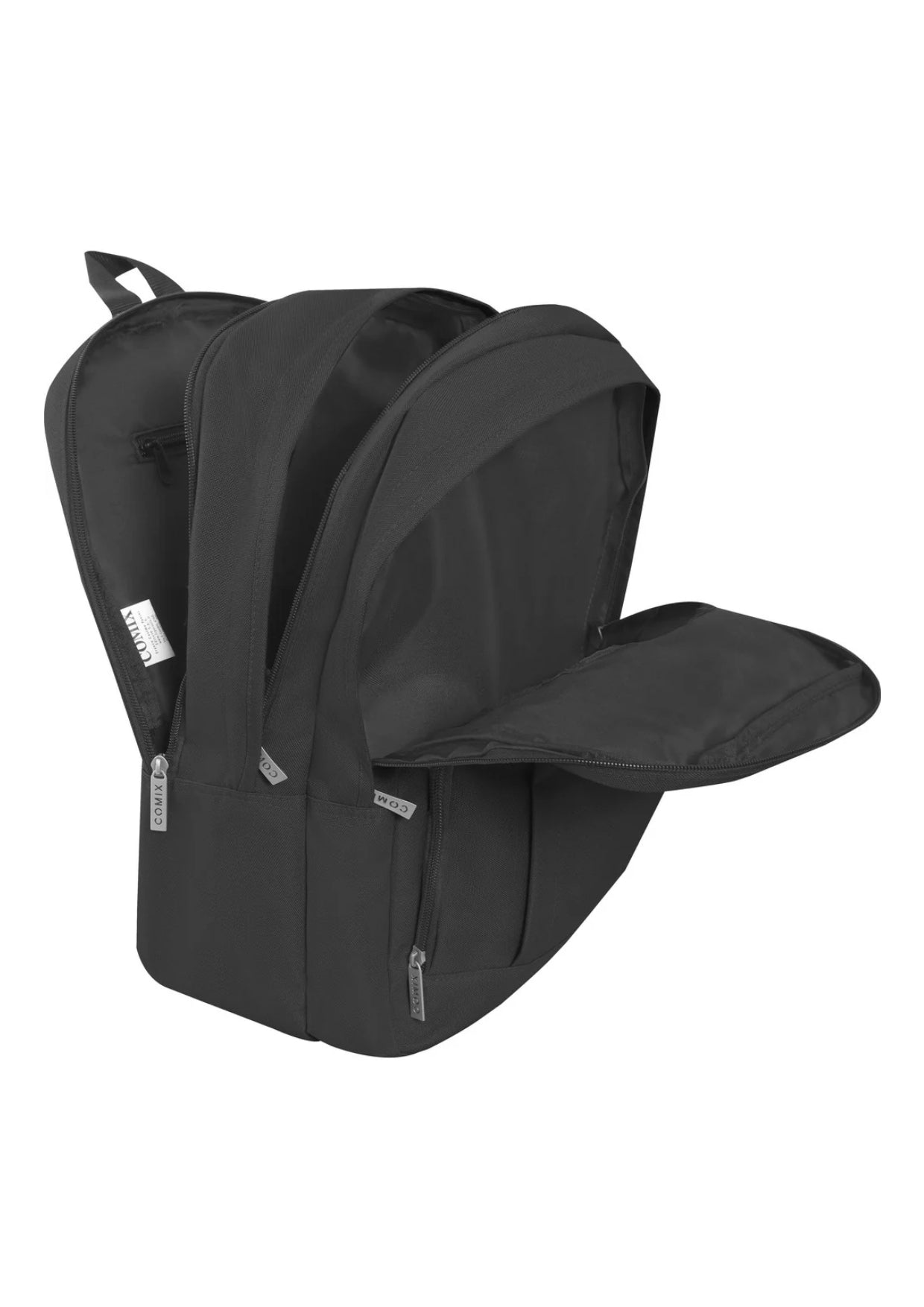 COMIX Organized Backpack, Single Color, Black