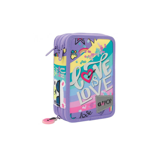 Astuccio completo triplo scomparto GoPop Love