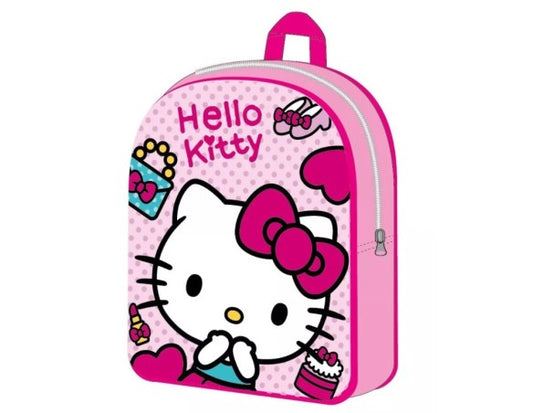 Zaino Scuola Asilo Materna Hello Kitty Zainetto Basic Rosa 30cm