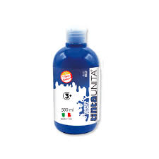 Tempera Pronta da 500ml TintaUnita Super Lavabile Bottiglia BLU