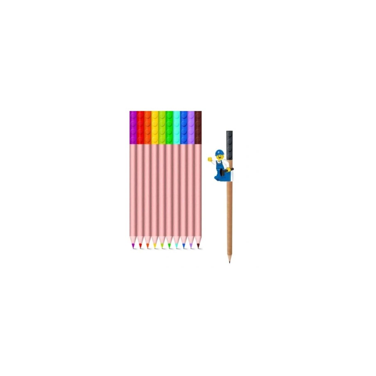 12 PASTELLI COLORATI + PERSONAGGIO - LEGO