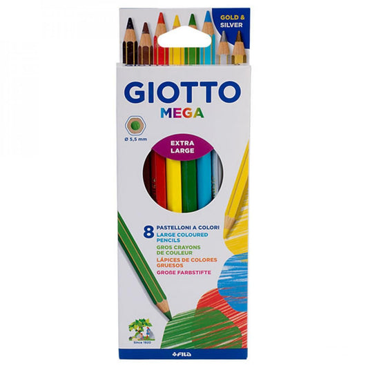 8 PASTELLI MEGA 5.5MM - GIOTTO