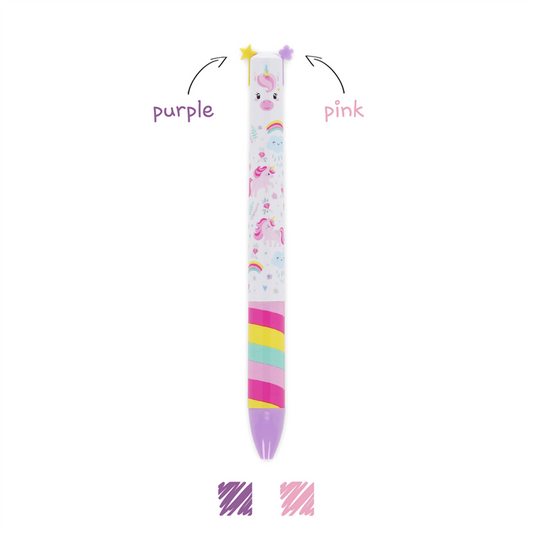 PENNA DUE COLORI CLICK CLACK VIOLA E ROSA - LEGAMI
