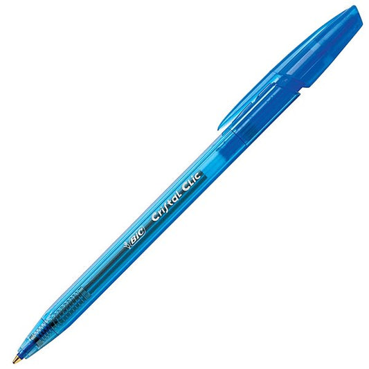 PENNA A SFERA A SCATTO BLU CRISTAL CLIC - BIC