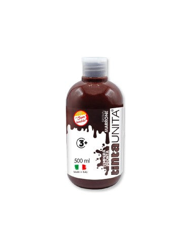 TEMPERA TINTA UNITA 500ML - MARRONE